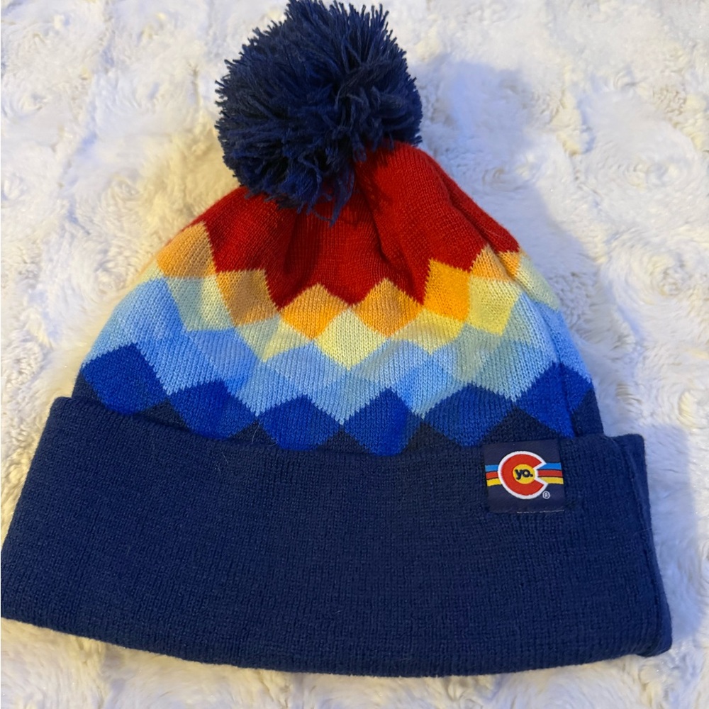 Adult Colorful Pom-Pom Beanie
